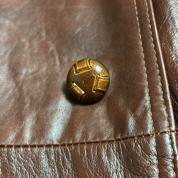 Grais vintage leather coat - Picture 6 of 8